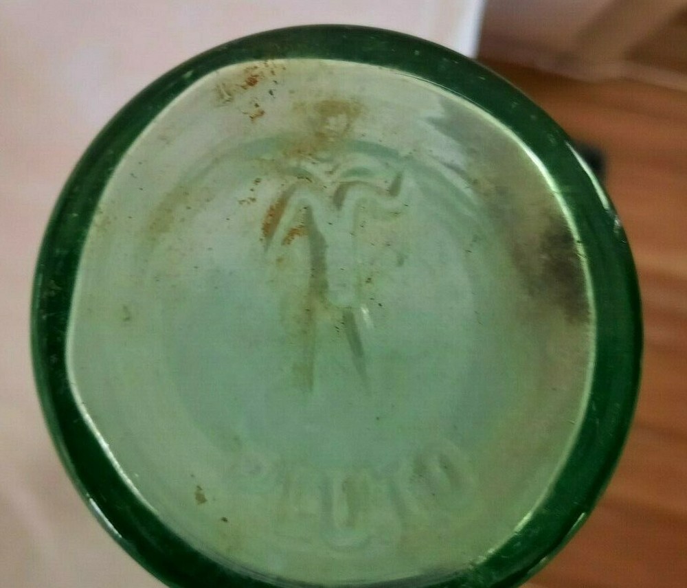 Pluto Water America's Physic Embossed # 1 Glass Bottle Devil Bottom RARE 11"