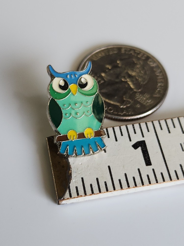 Cartoon Owl Bird Blue & Green
