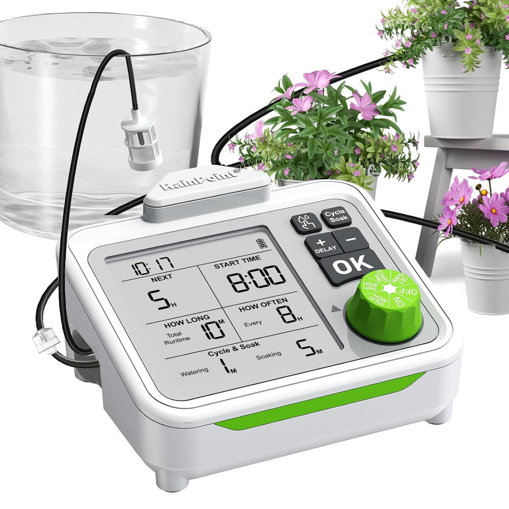 Automatic Plant Waterer Indoor Drip Irrigation System Cycle Soak 10-15 Plants