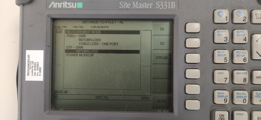 Anritsu S331B Site Master with power supply.
