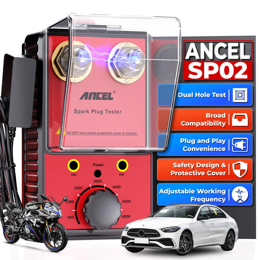 Adjustable Dual Hole Car Spark Plug Tester Detector Ignition Diagnostic Tool
