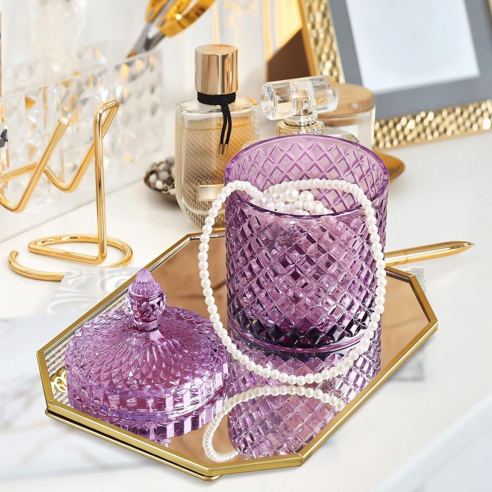 Dark Purple Glass Candy Jar - Kitchen Organizer