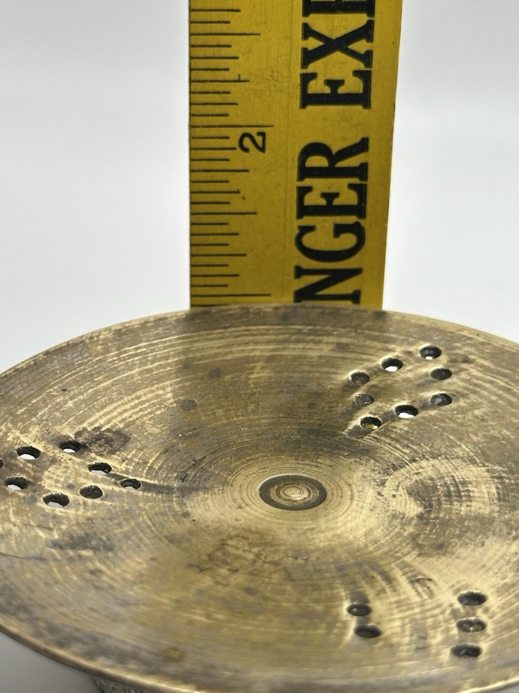 Brass Incense Pedestal With Multiple Stick Holes