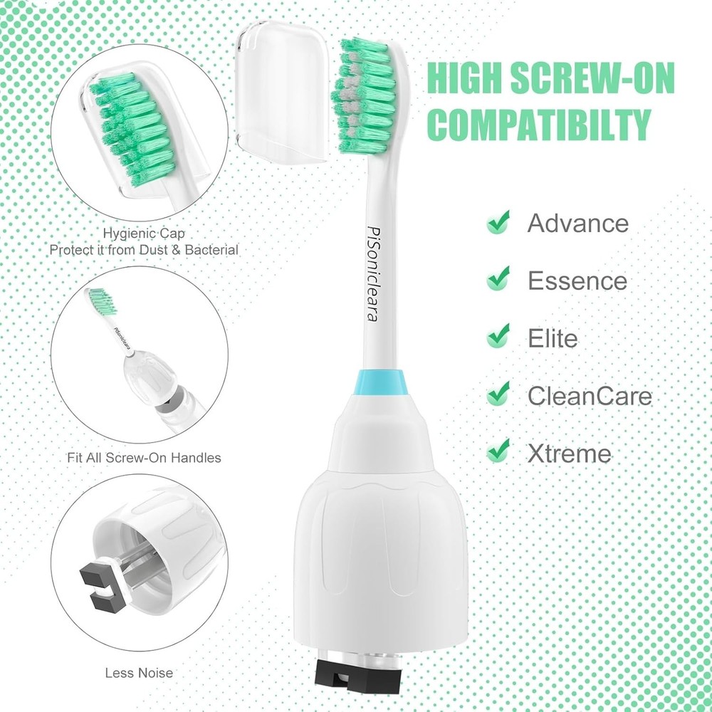 Replacement Toothbrush Heads(6 Pack) Compatible with Philips Sonicare E-Series E