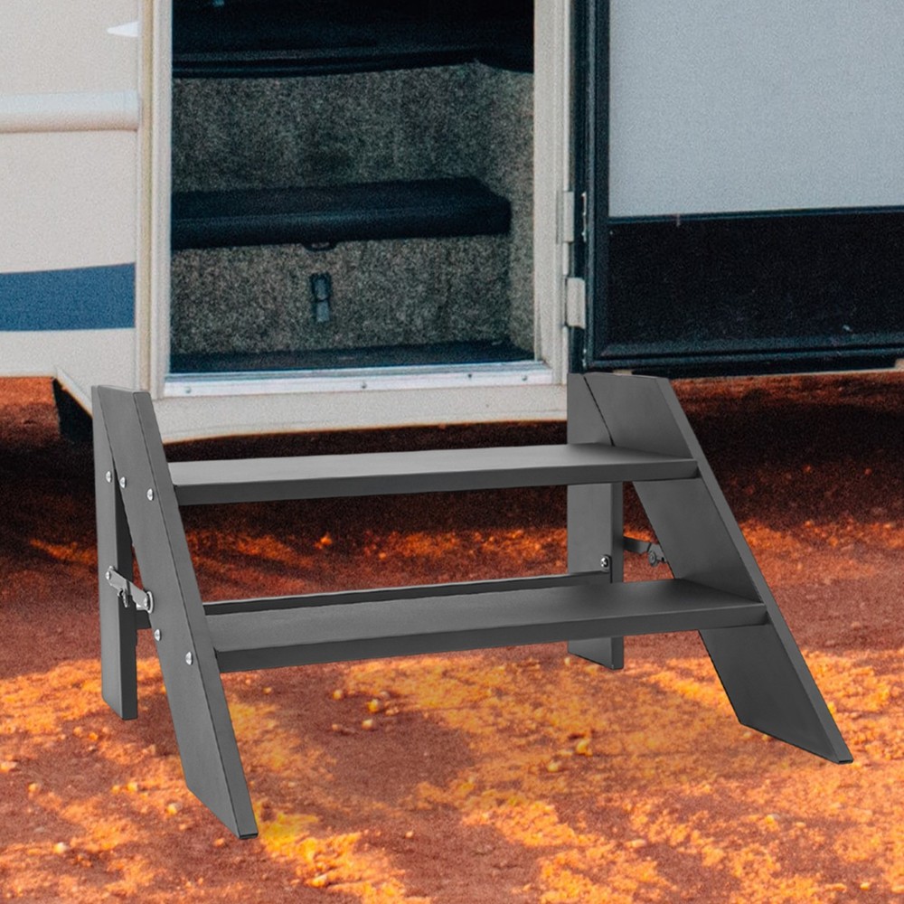 Step Ladder Foldable Step Stool 2 Steps Folding RV Steps Camper Steps Outdoor