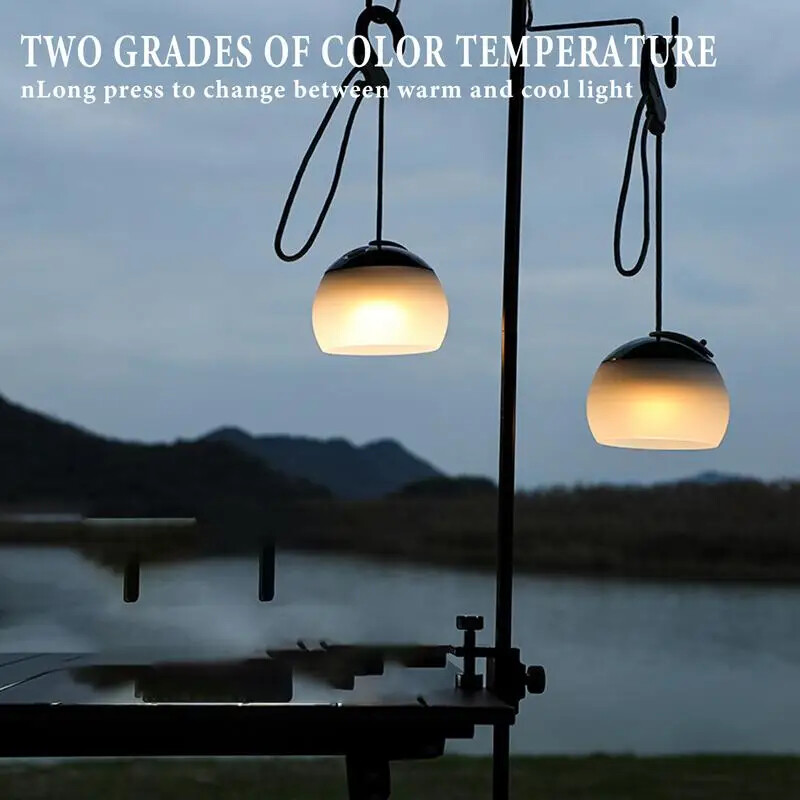 Camping Light With Hook 4Mode Adjustable LED Tent Light Portable Outdoor Lantern