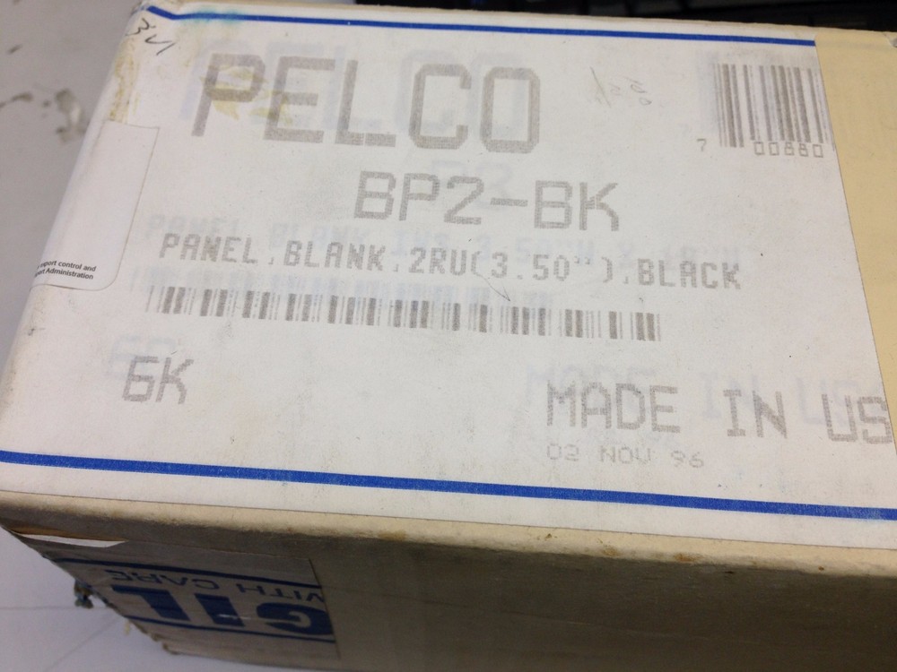 Pelco - BP2-BK - Blank Panel, 2 Rack Heights