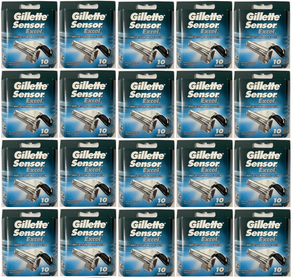 Gillette Sensor Excel Razor Blades - 200 Cartridges