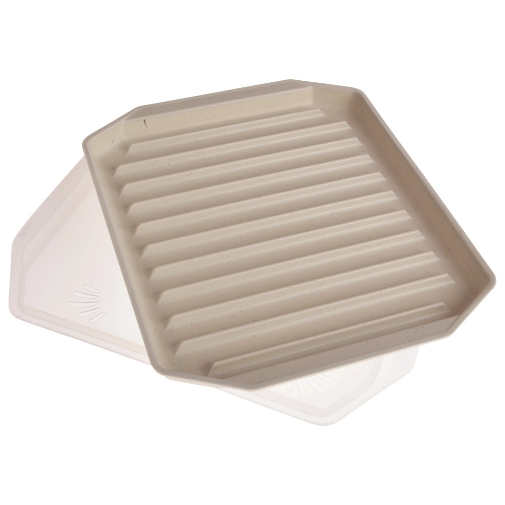 Nordic Ware Microwave Bacon Rack with Lid White 2pc