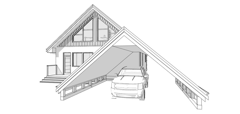 42'x70' 2 Bed, 2 Bath A-Frame Cabin Architectural Build Plans PDF Download