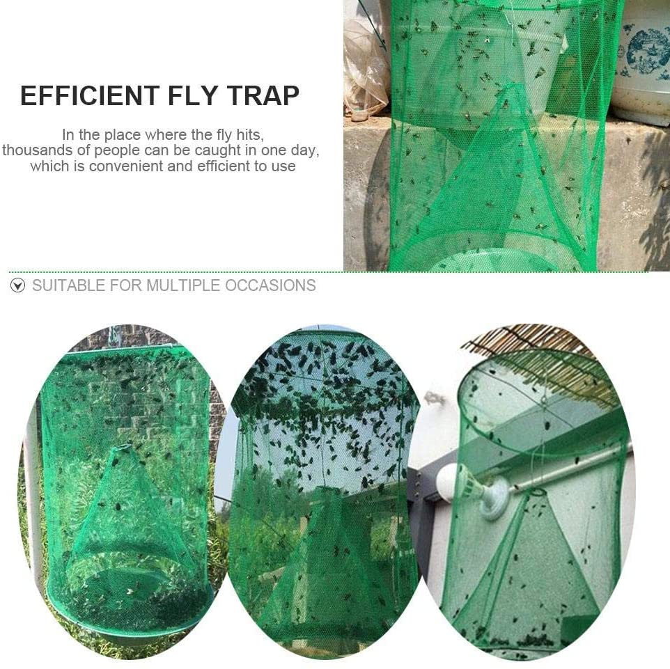2 X Fly Trap Ranch Reusable Catcher Killer Cage Net Pest Bug Catch Hanging Horse
