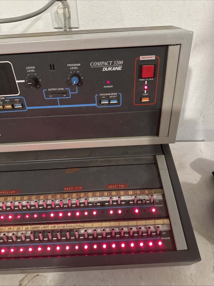 dukane compact 3200 school intercom system