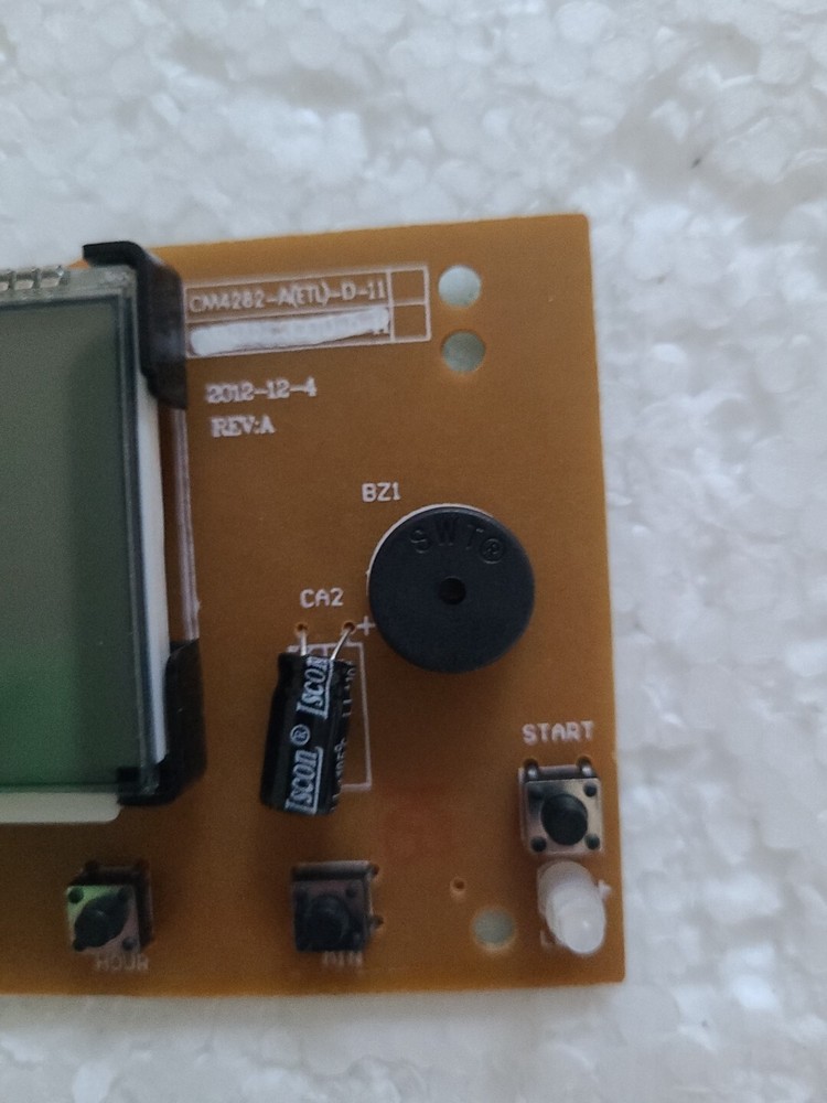 Bella Linea 12 Cup Programable Coffee Maker CM4282 -A Circuit Board Tested