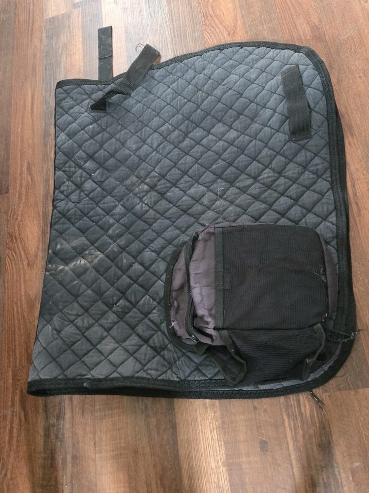 English Black Trail Saddle pad 29"X  24 " @ Storage Pocket