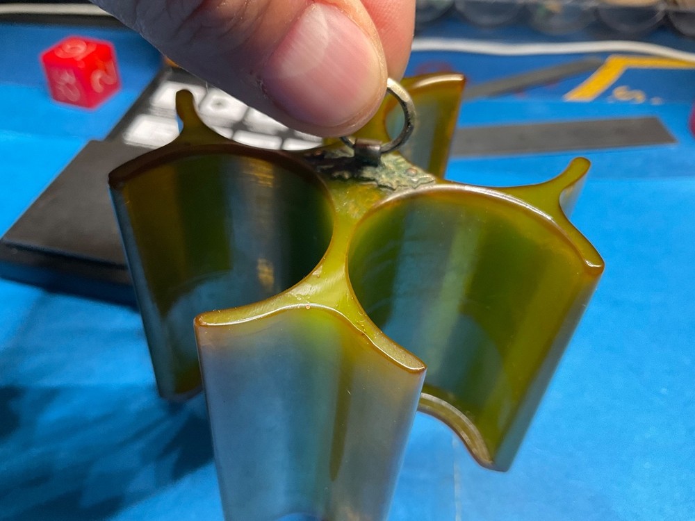 BEAUTIFUL GREEN BAKELITE POKER CHIP CADDY