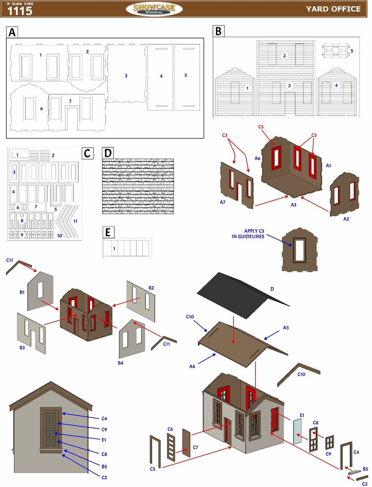 N Scale Yard Office Kit (1115)