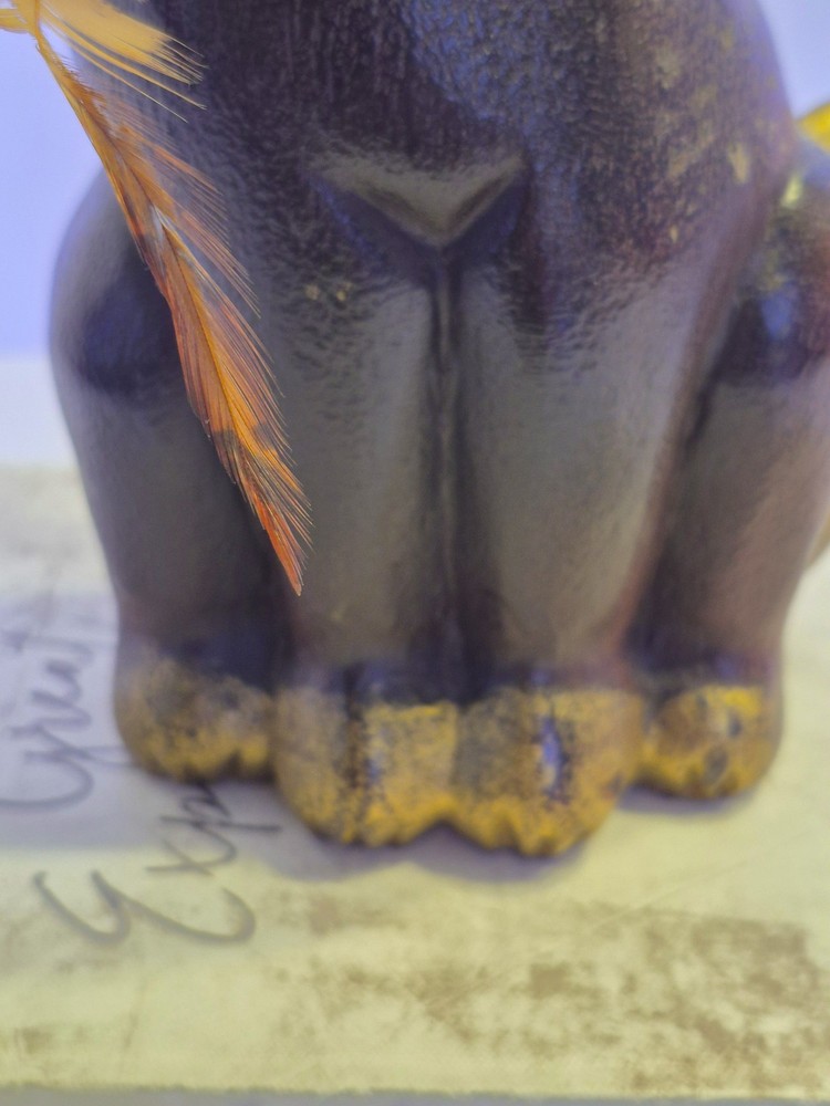 Ancient Egyptian Antique Goddess Bastet Cat Pharaoh Statue