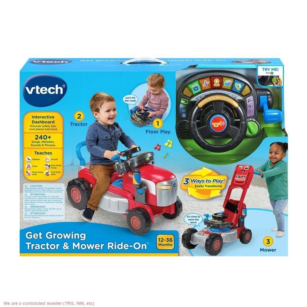 VTech Get Growing Tractor & Mower Ride-On