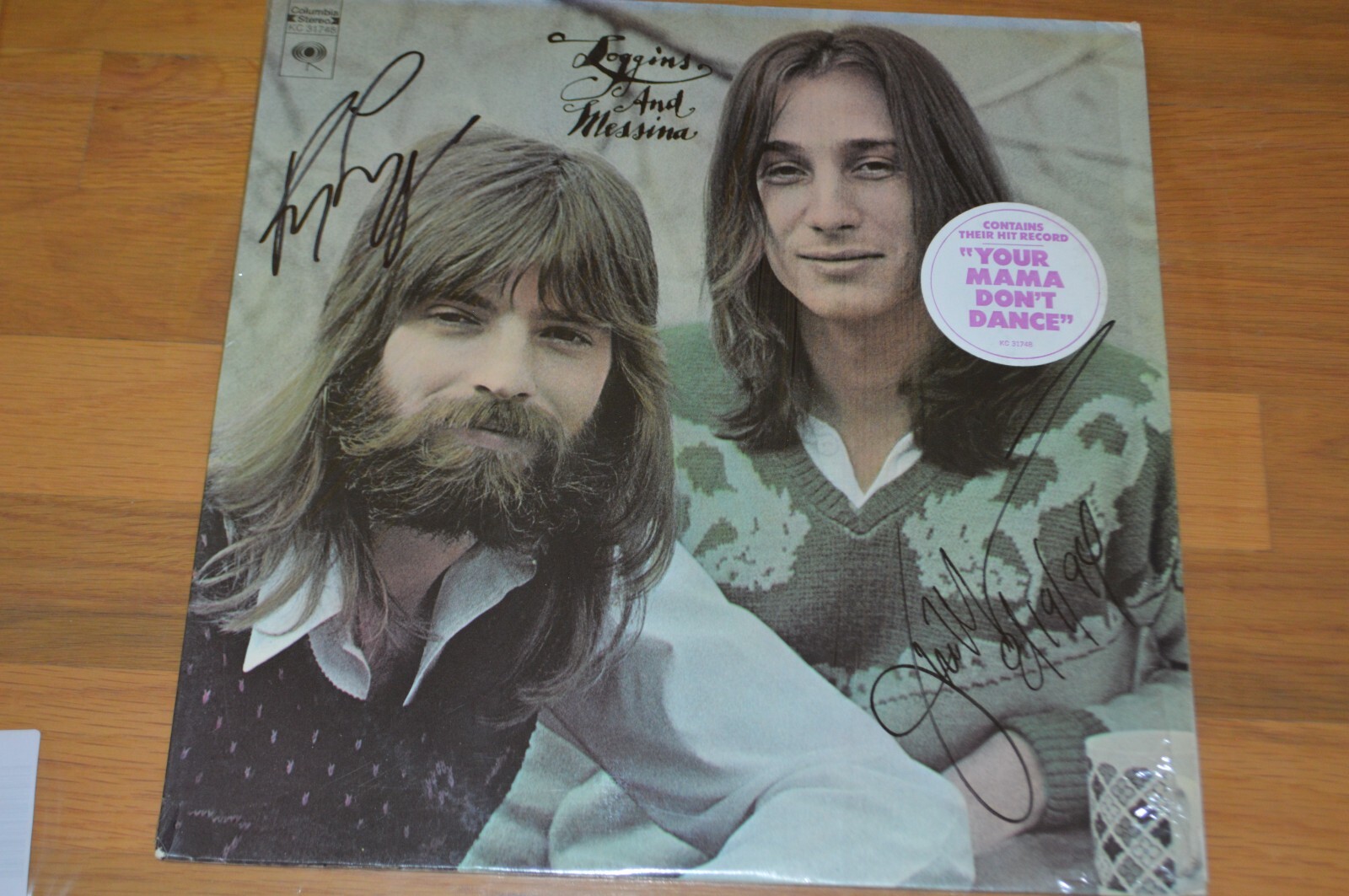 Kenny Loggins / Jim Messina Signed "Self Titled" Original LP Cover Beckett COA