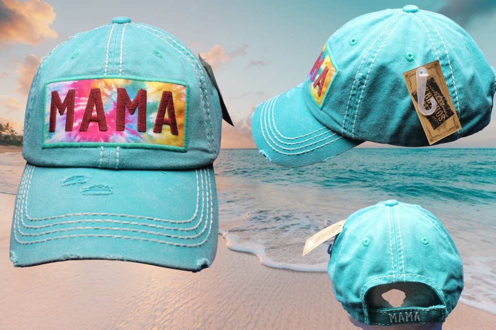 KBETHOS-Vintage Style Distressed Adjustable Baseball Cap Hat Mama  beach
