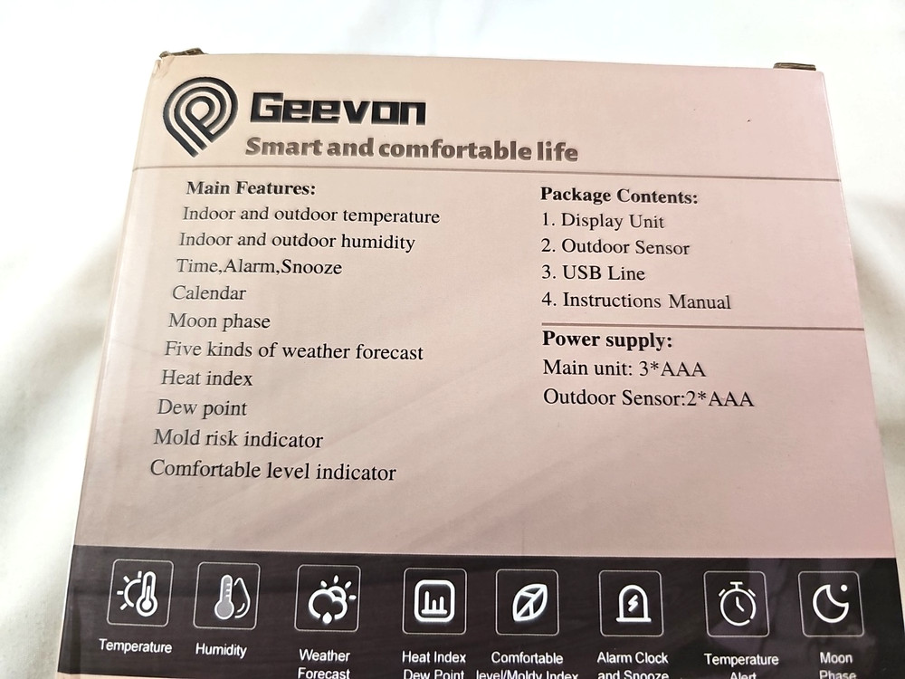 Geevon Weather Station with Sensitive Touch Screen