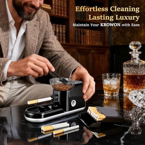 Automatic Electric Cigarette Rolling Machine - One-Touch Maker with Complete Kit