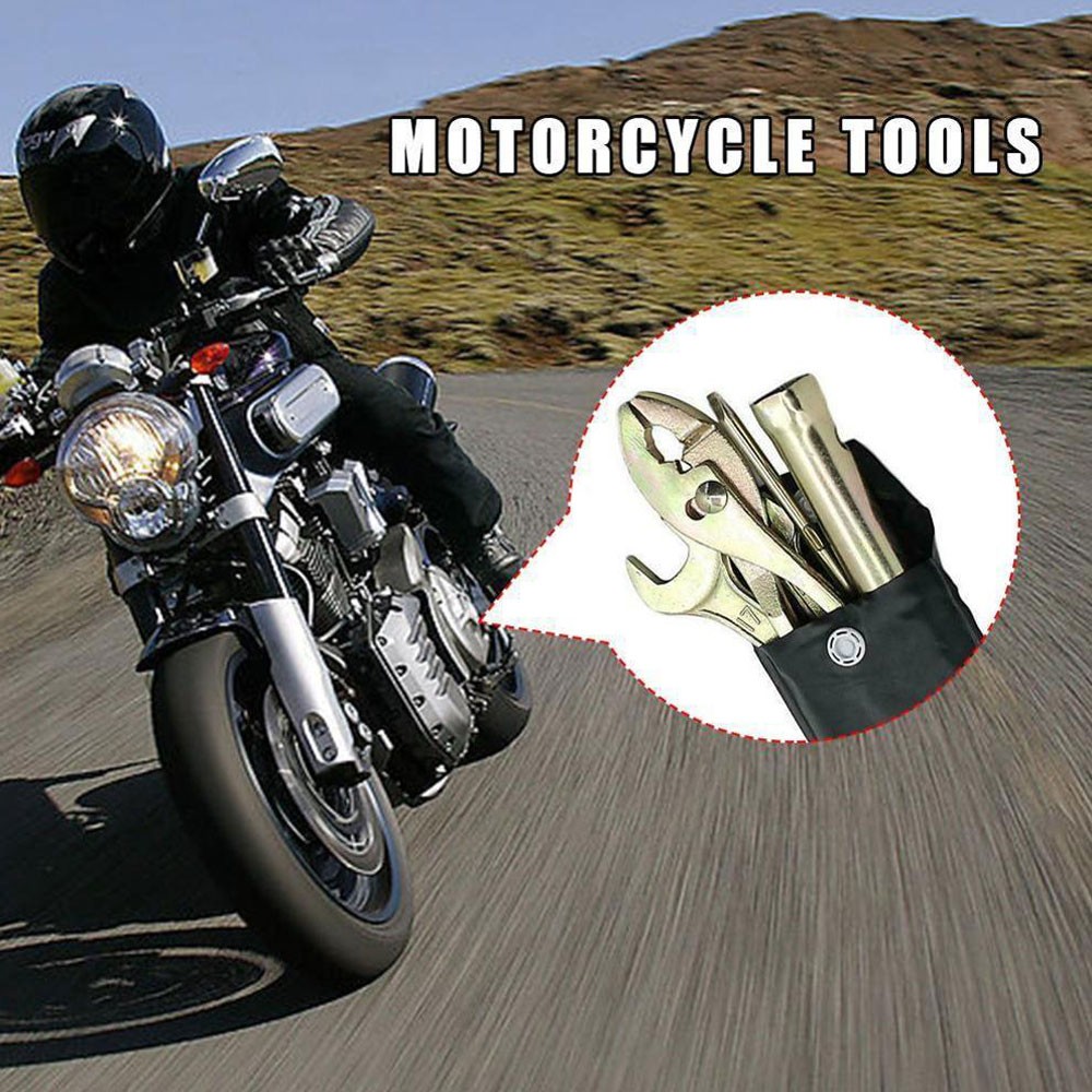 5PCS Motorcycle Repair Tools Wrench Spark Plug Socket Spanner Screwdriver Pliers