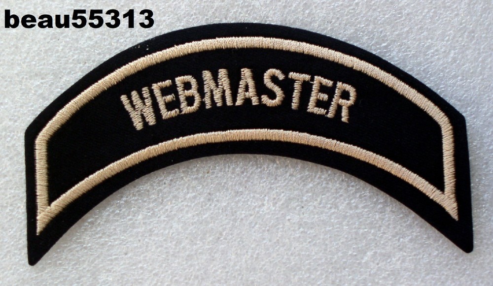 ⭐HARLEY DAVIDSON HOG "WEBMASTER" CHAPTER OFFICERS HERITAGE TAN PATCH
