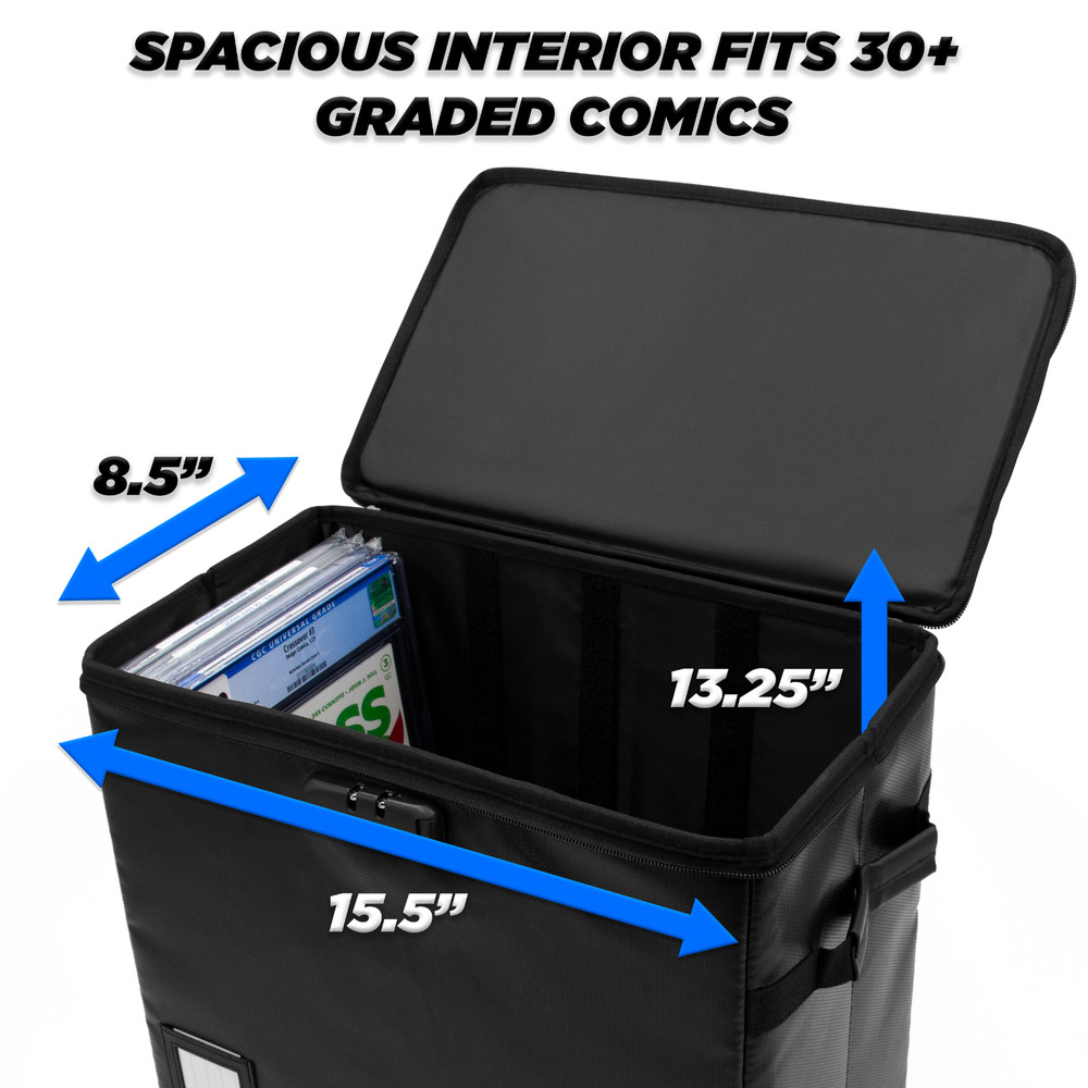 Casematix Comic Book Storage Bin – Fits 30 CGC Graded Comics, 3-Pack