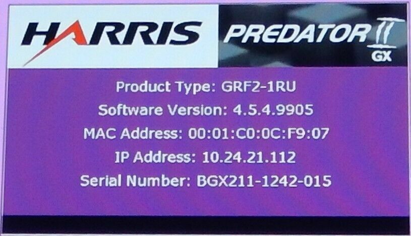 Harris Predator II MultiViewer, 8 dvi inputs, 2 outputs hd-sdi