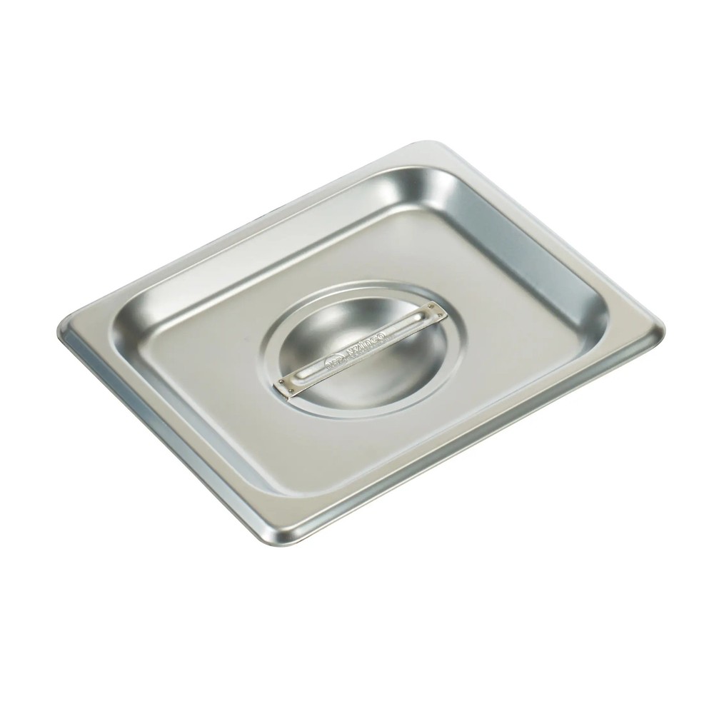 Winco SPSCS S/s 1/6 Size Steam Table Pan Cover Solid With Handle