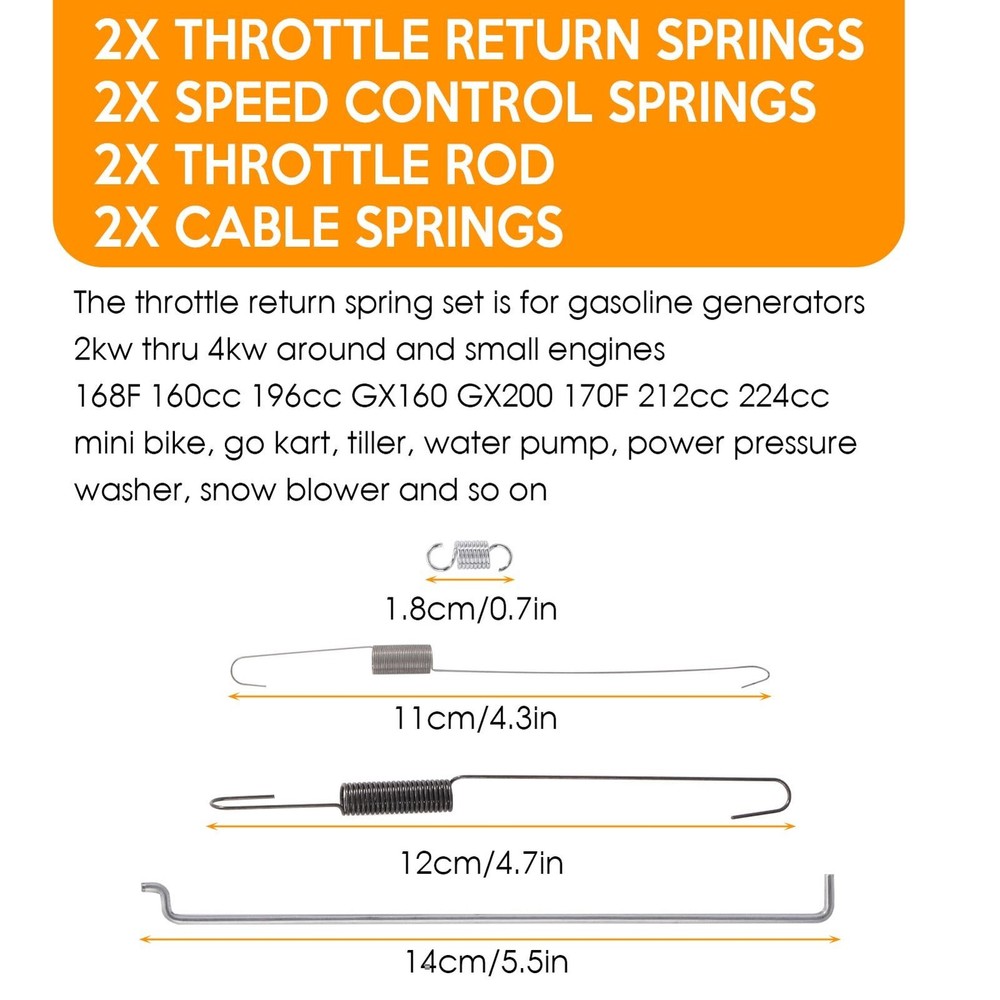 Throttle Return Springs 36 Pack Assortment Linkage Kit for Speed Control Use NEW