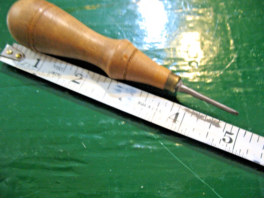 VINTAGE GUNSMITH SCREWDRIVER TURNED HANDLE BRASS FERRULE SUPER