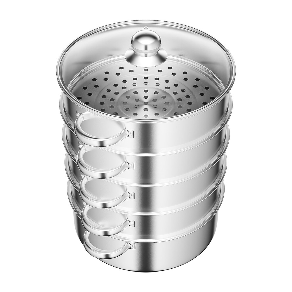 5 Layers 28cm Pot Steamer Multi-Layer Cookware Pot Cookware Stainless Steel Pot