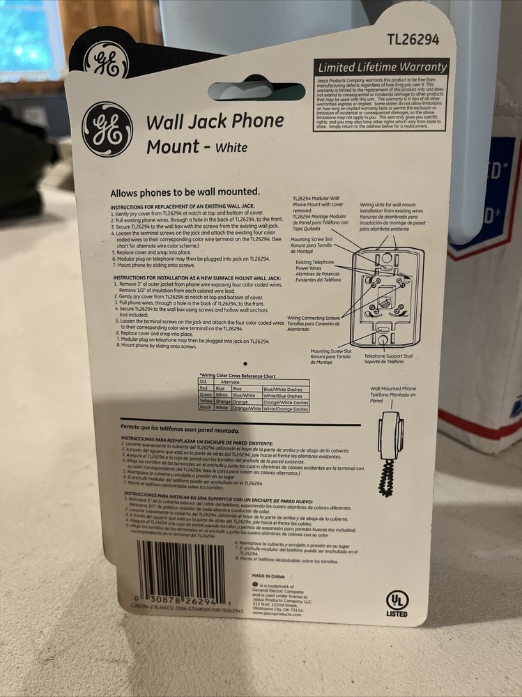 GE Wall Jack Phone Mount