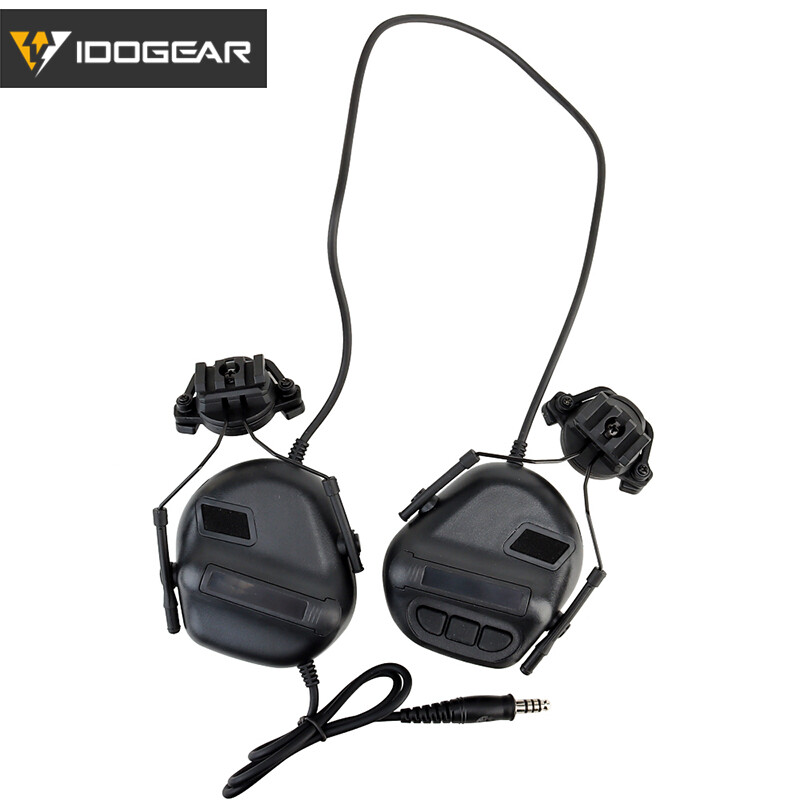 IDOGEAR Electronic Headset Ear Muffs No Battery Version For Helmet Paintball
