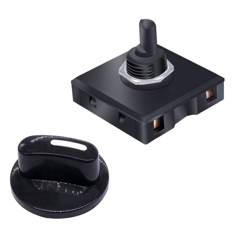 Durable Rotary Switch with Flame Retardant Shell for Heating Devices, 2 Pack