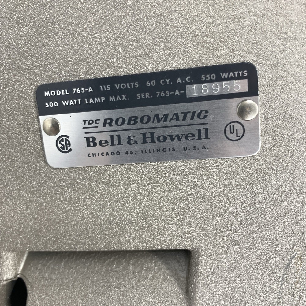 Bell & Howell TDC Robomatic Slide Projector 765-A Tested Working Read