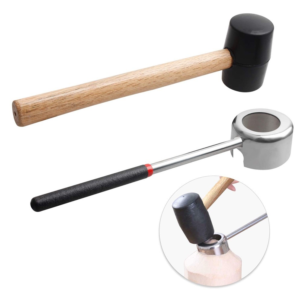 Coconut Opener Tools with Hammer Super Safe & Easy to Open Young Coconuts Tool