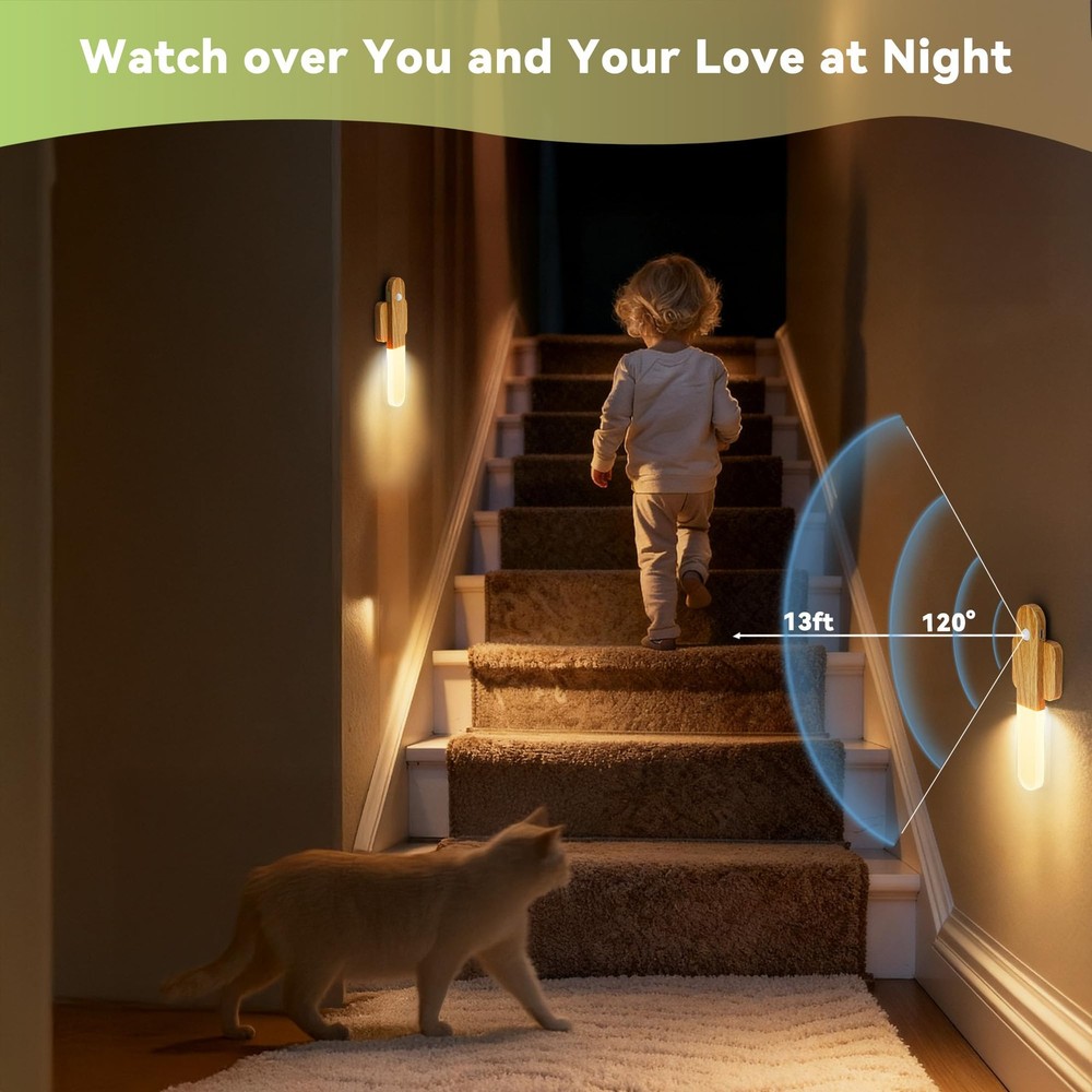iThird Motion Sensor Light Indoor - Wireless Wall Light, lumi Light, Magnet Rech