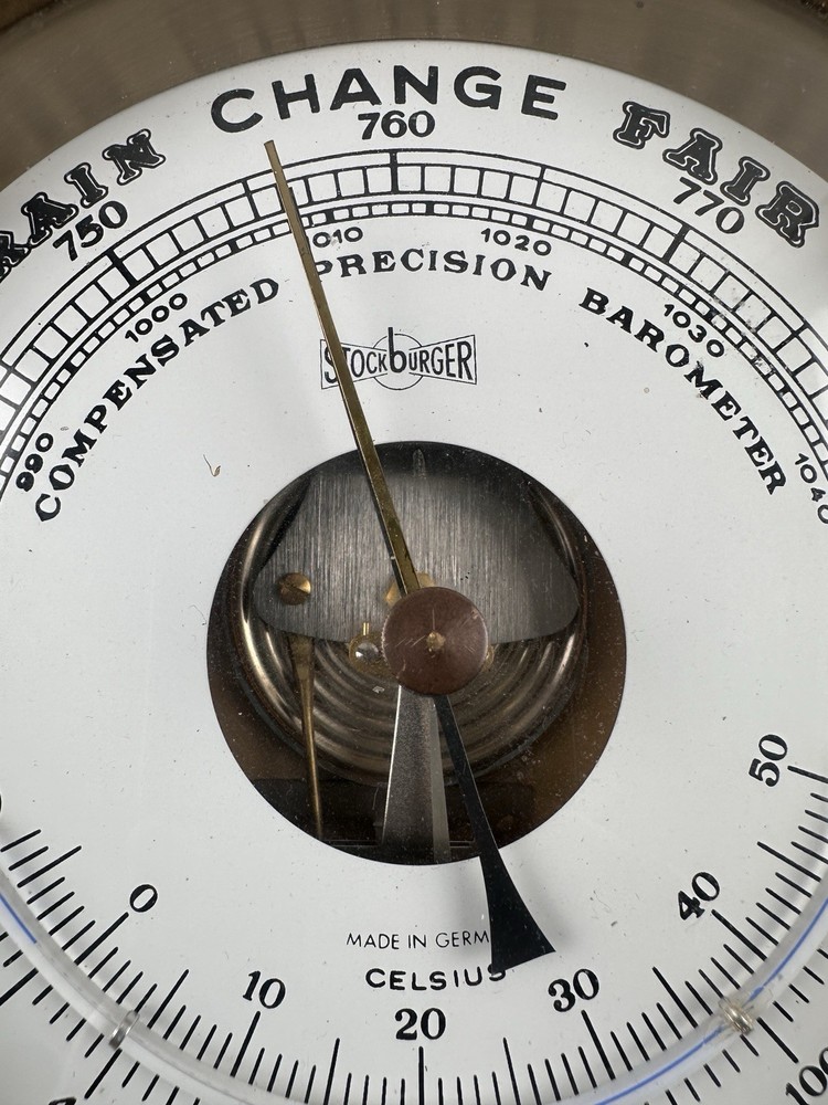 STOCKBURGER COMPENSATED PRECISION BRASS BAROMETER MADE IN GERMANY - UNTESTED