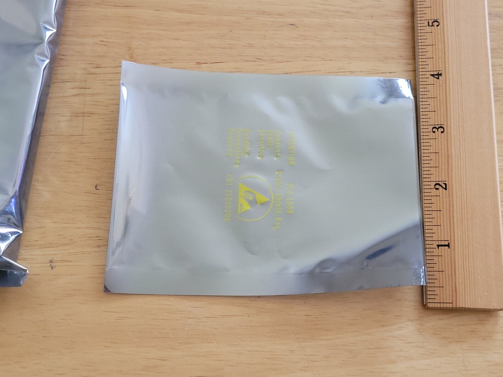 100pcs Anti Static Bag Shield Shielding Bag, Flat Open Top, 3" x 5"