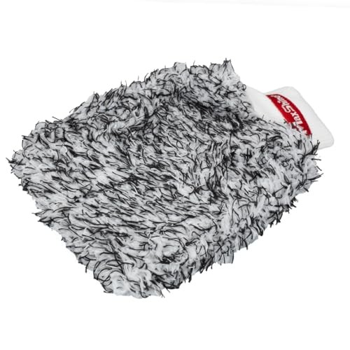 Universal Black & White Microfiber Wash Mitt – Premium Scratch-Free, Small