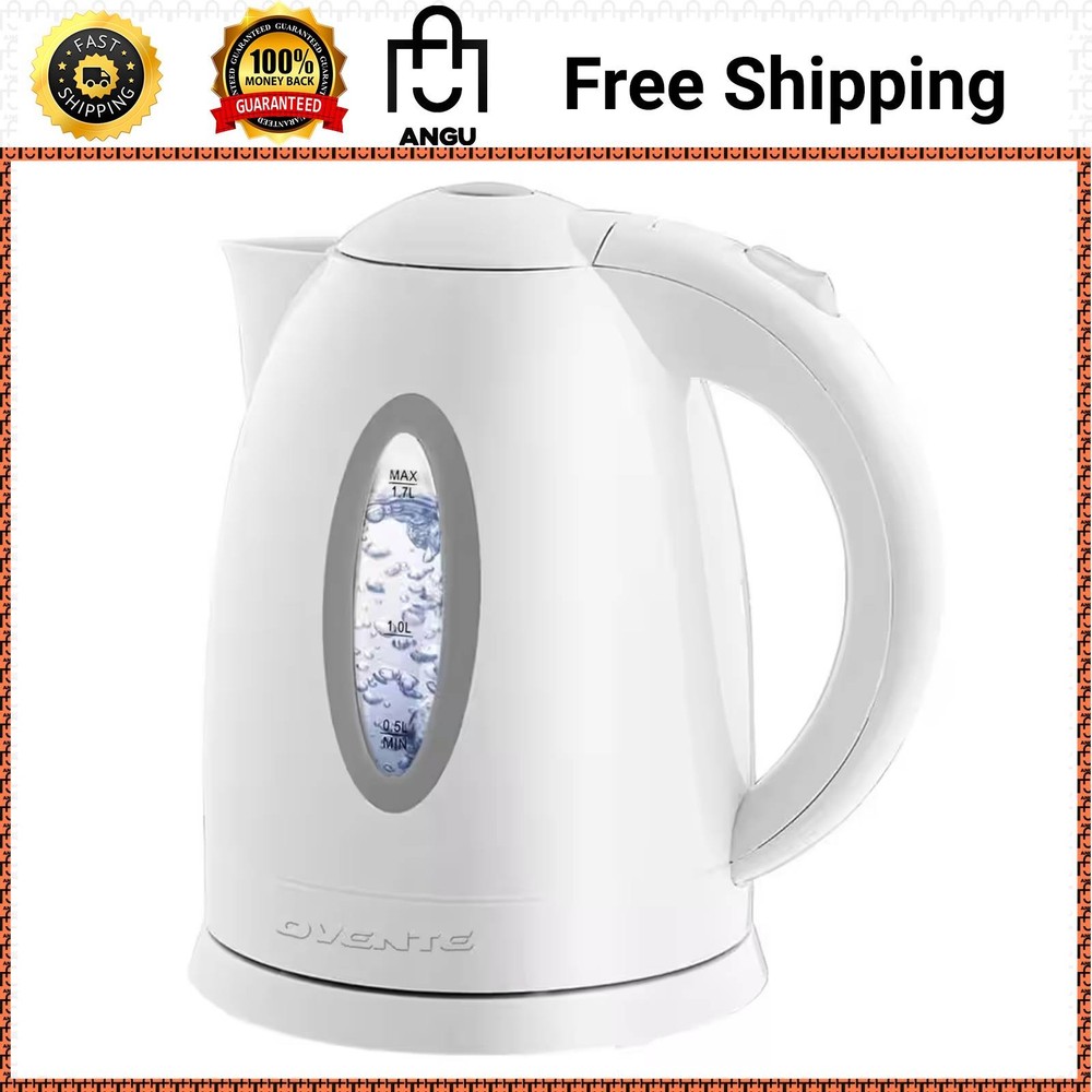 7 Cup Electric Kettle Auto Shut Off Boil Dry Protection Removable Filter