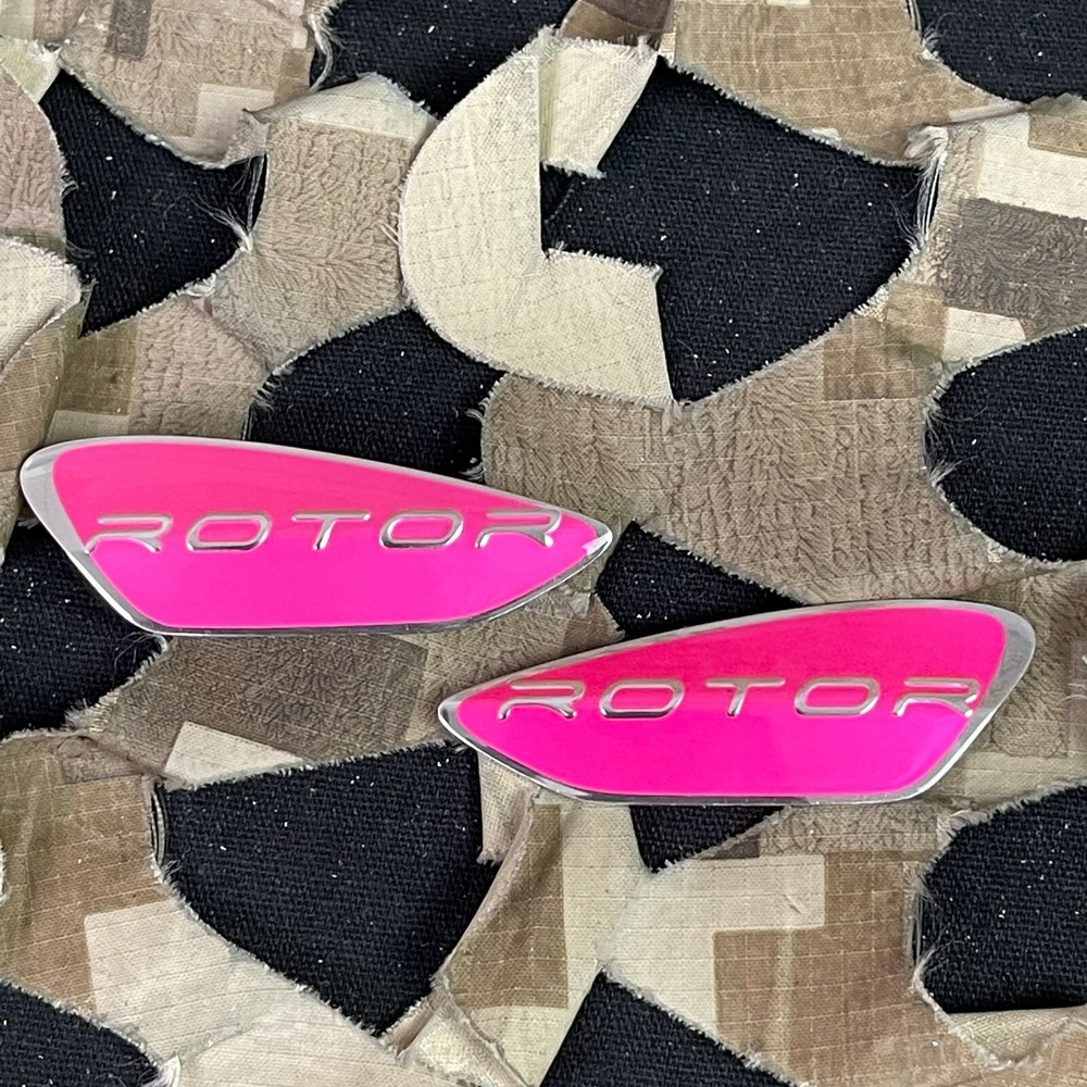 NEW Dye Rotor Bottom Shell Logo Set - Left & Right - Pink
