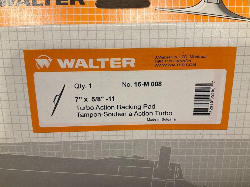WALTER SURFACE TECHNOLOGIES 15M008 Turbo Backing Pad,7" X 5/8-11"