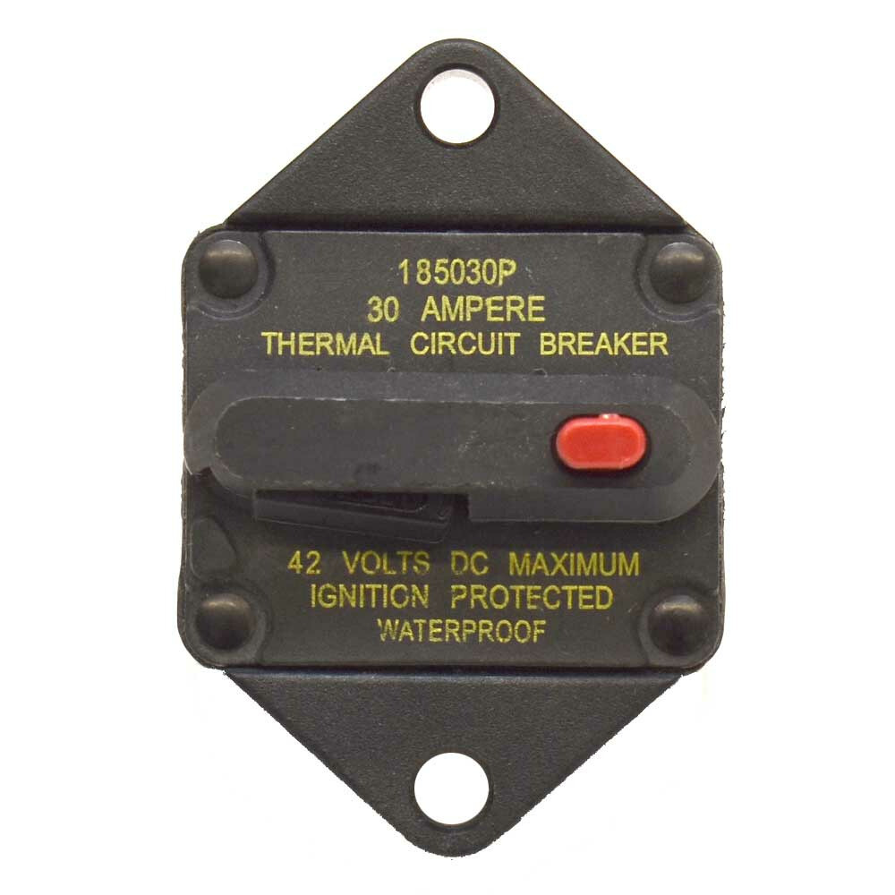 Ranger Boat Circuit Breaker 185030P | Panel Mount 30A 42V DC Ignition Protected