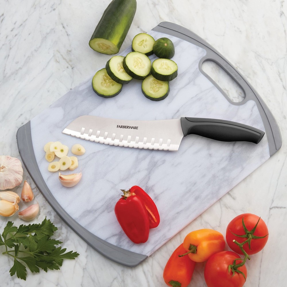 Farberware Cutting Board, Marble (2-Pack)