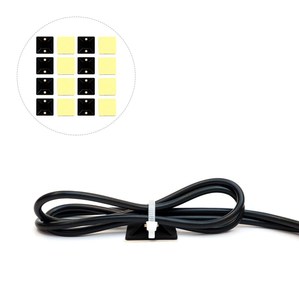 100 Pcs Cable Clips Multipurpose Tie Self-adhesive Buckle Fixator Wire
