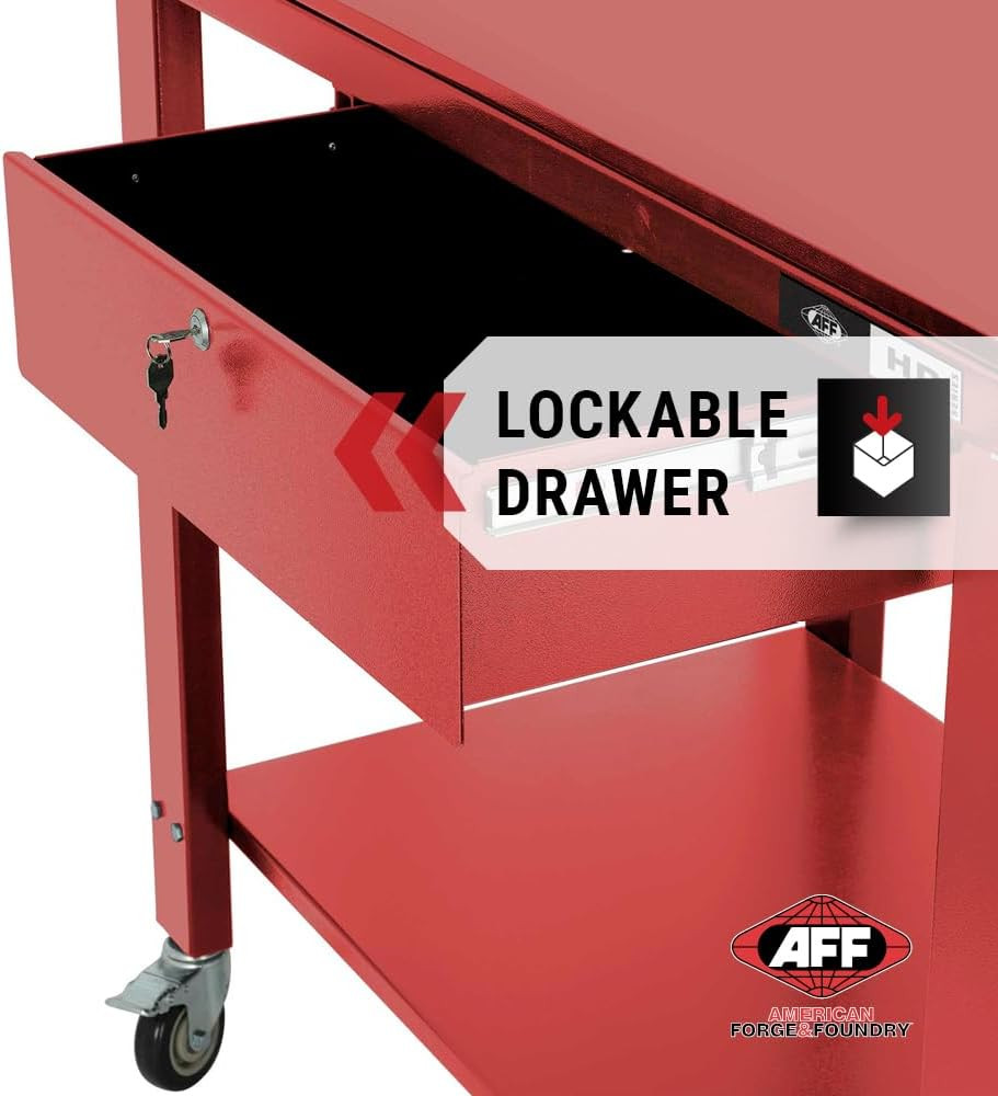 Tear-Down Work Table - Portable Heavy Duty Workbench with Fluid Drainage System